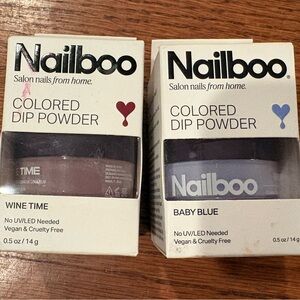 Nailboo Colored Dip Powder - Wine Time and Baby Blue